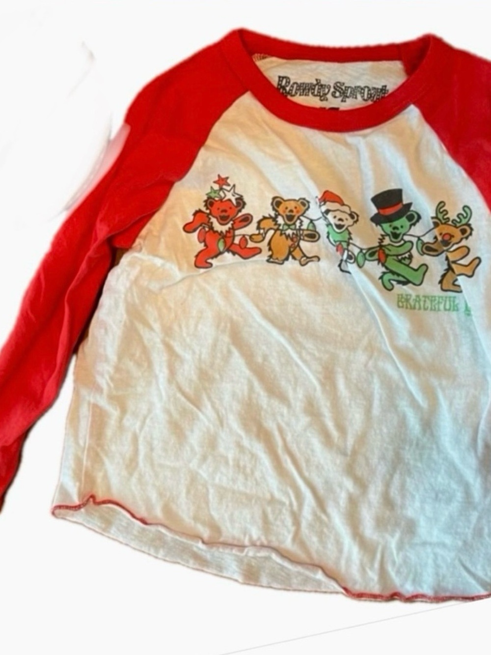 Rowdy Sprout Grateful Dead Kids Long Sleeve Tee 4T Red Band Shirt